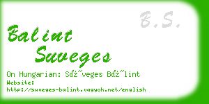 balint suveges business card